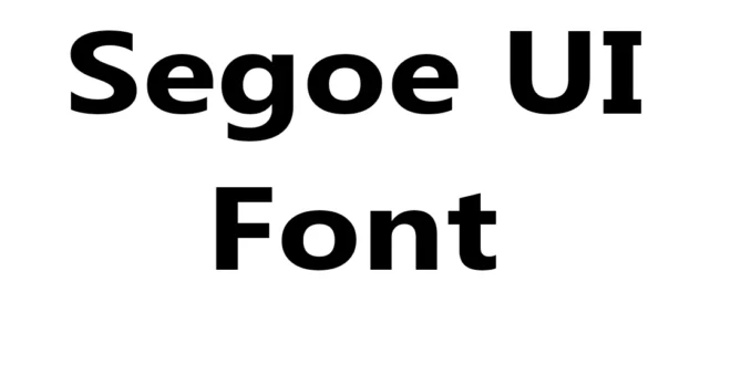 Segoe UI Font