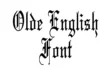 Olde English Font
