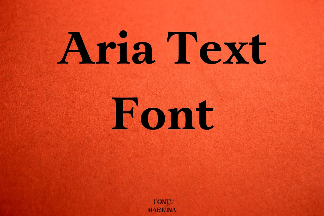 Aria Text Font