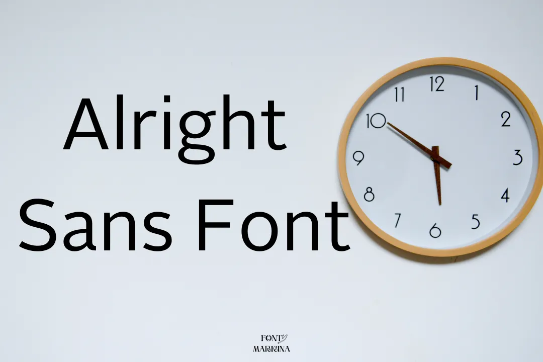 Alright Sans Font