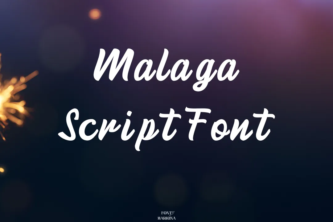 Malaga Script font