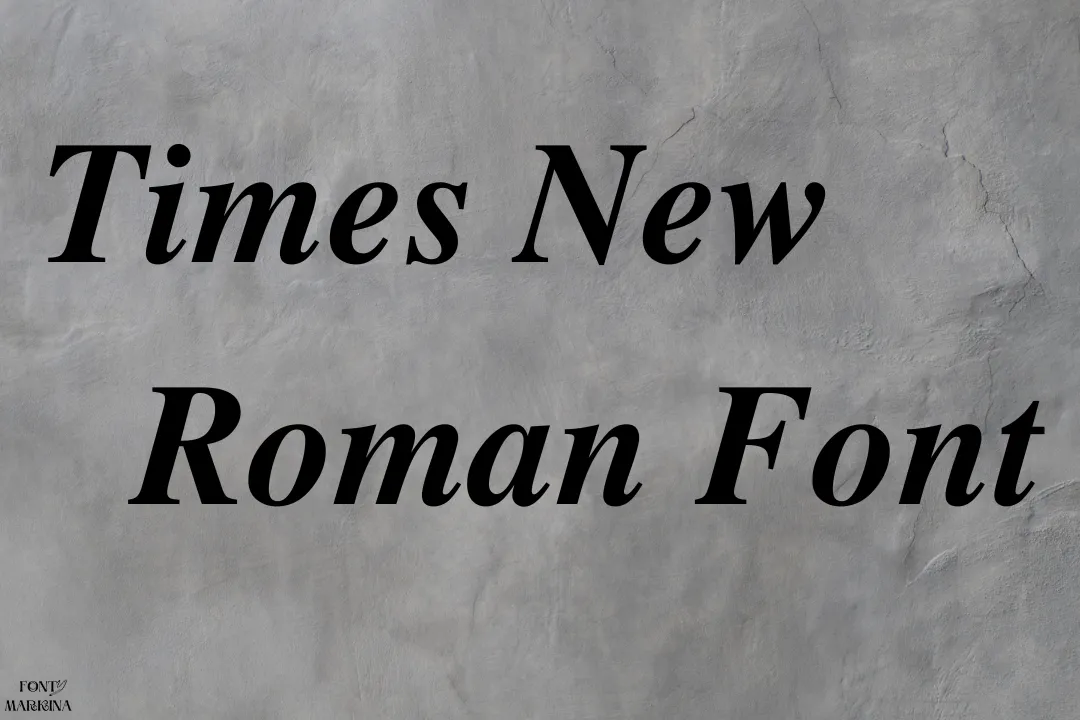 Times New Roman font