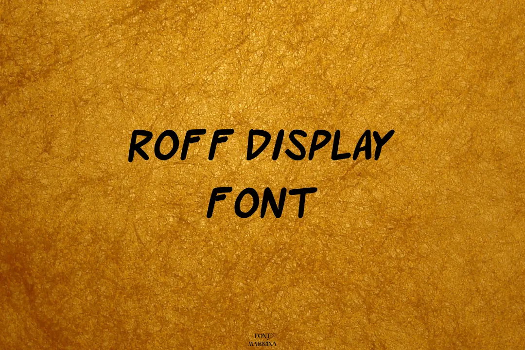 Roff Display Font