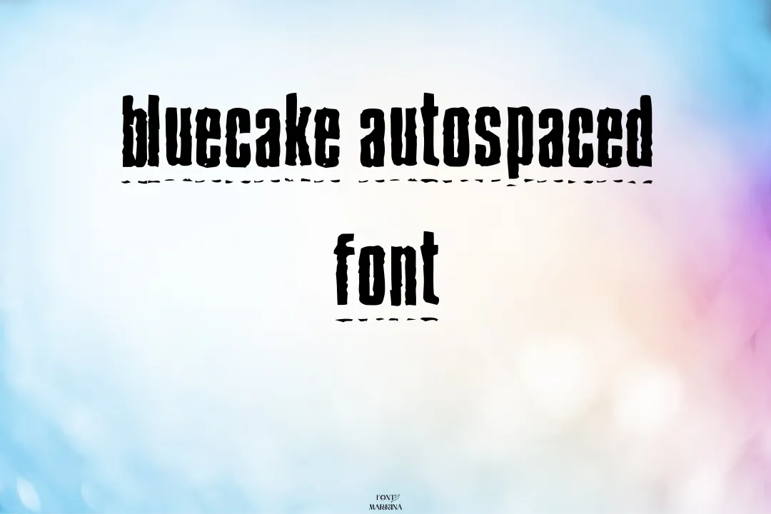 Bluecake Autospaced Font