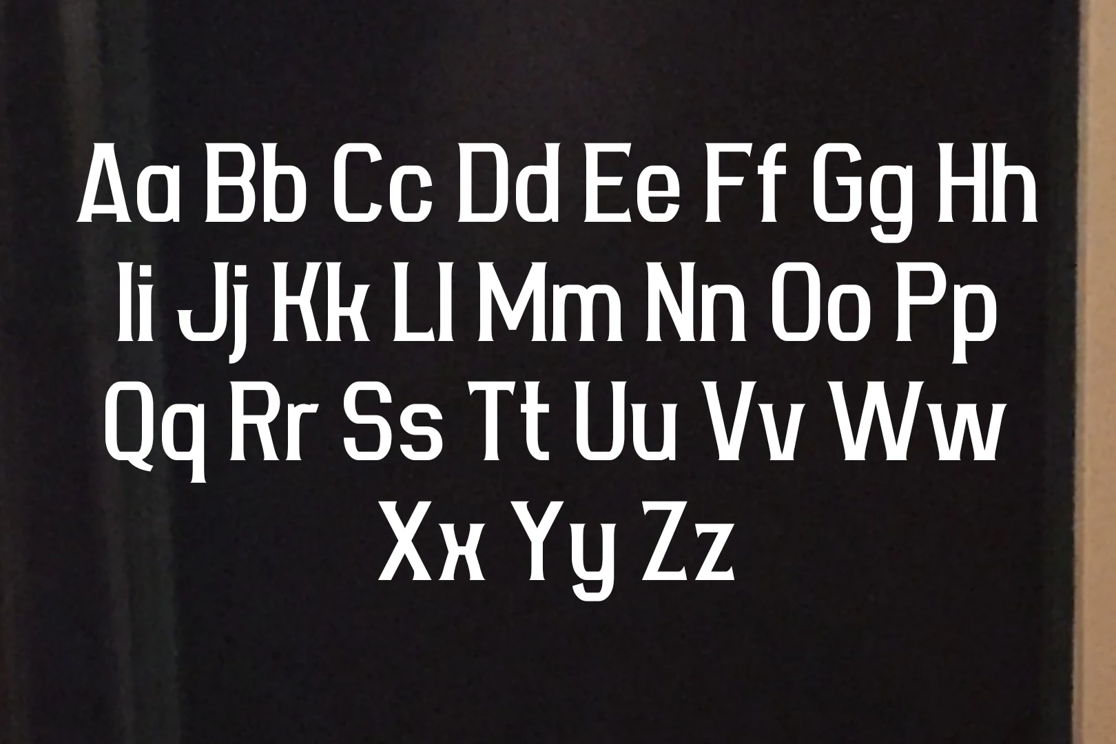 Acetate Font View Image