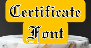 Certificate Font